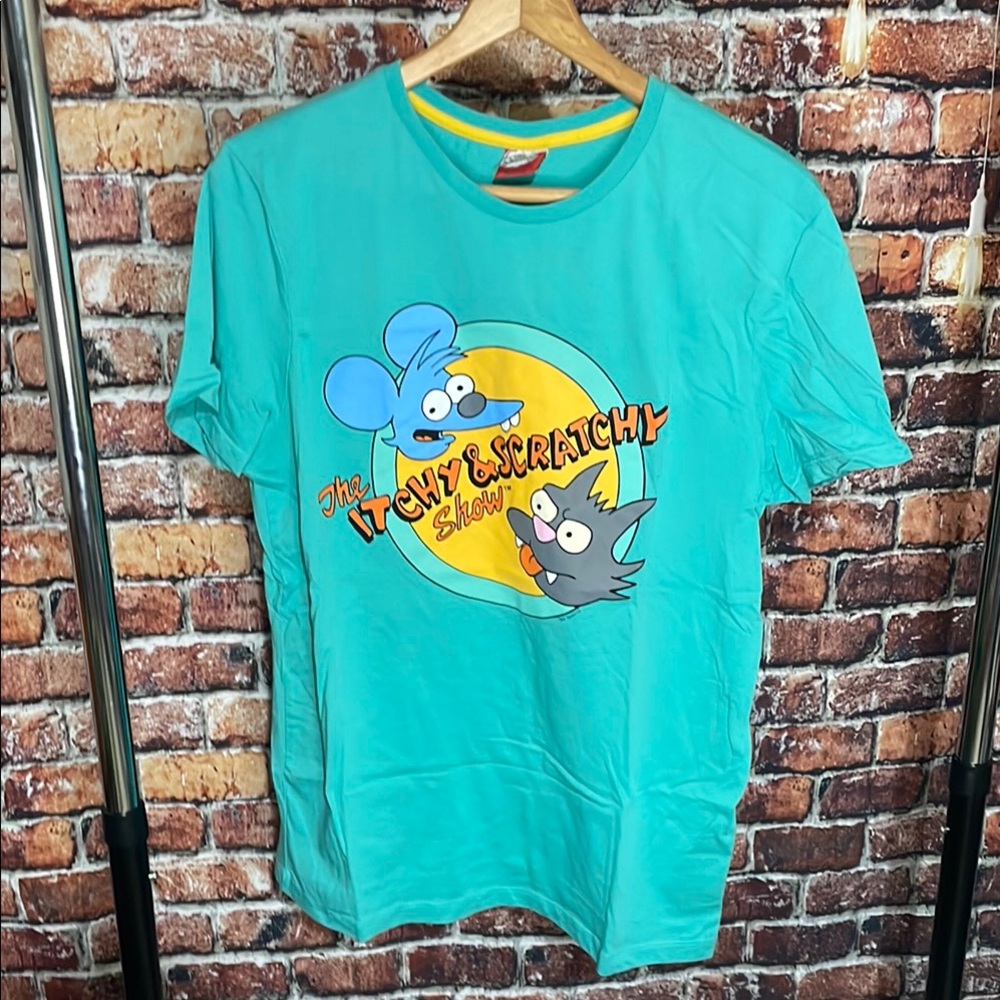 🔥 new without tags The Itchy & Scratchy Show Simpson Graphic Tee large men